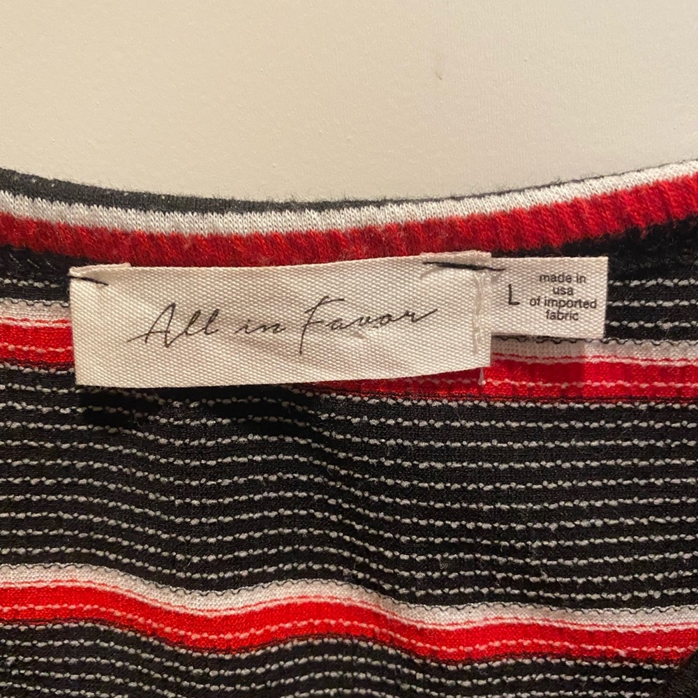 Striped Black Top - Picture 3 of 4